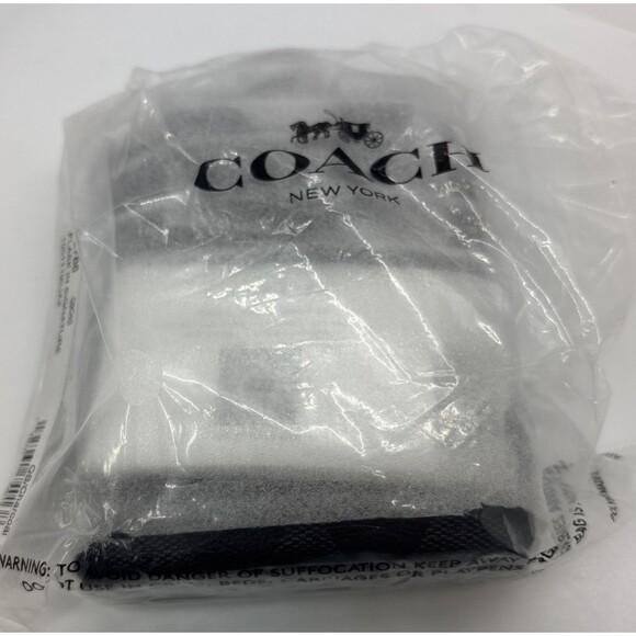 NWT COACH FLASK IN SIGNATURE CE786 BEVERAGE ALCOHOL BOTTLE CASE HOLDER Charcoal - Picture 1 of 7